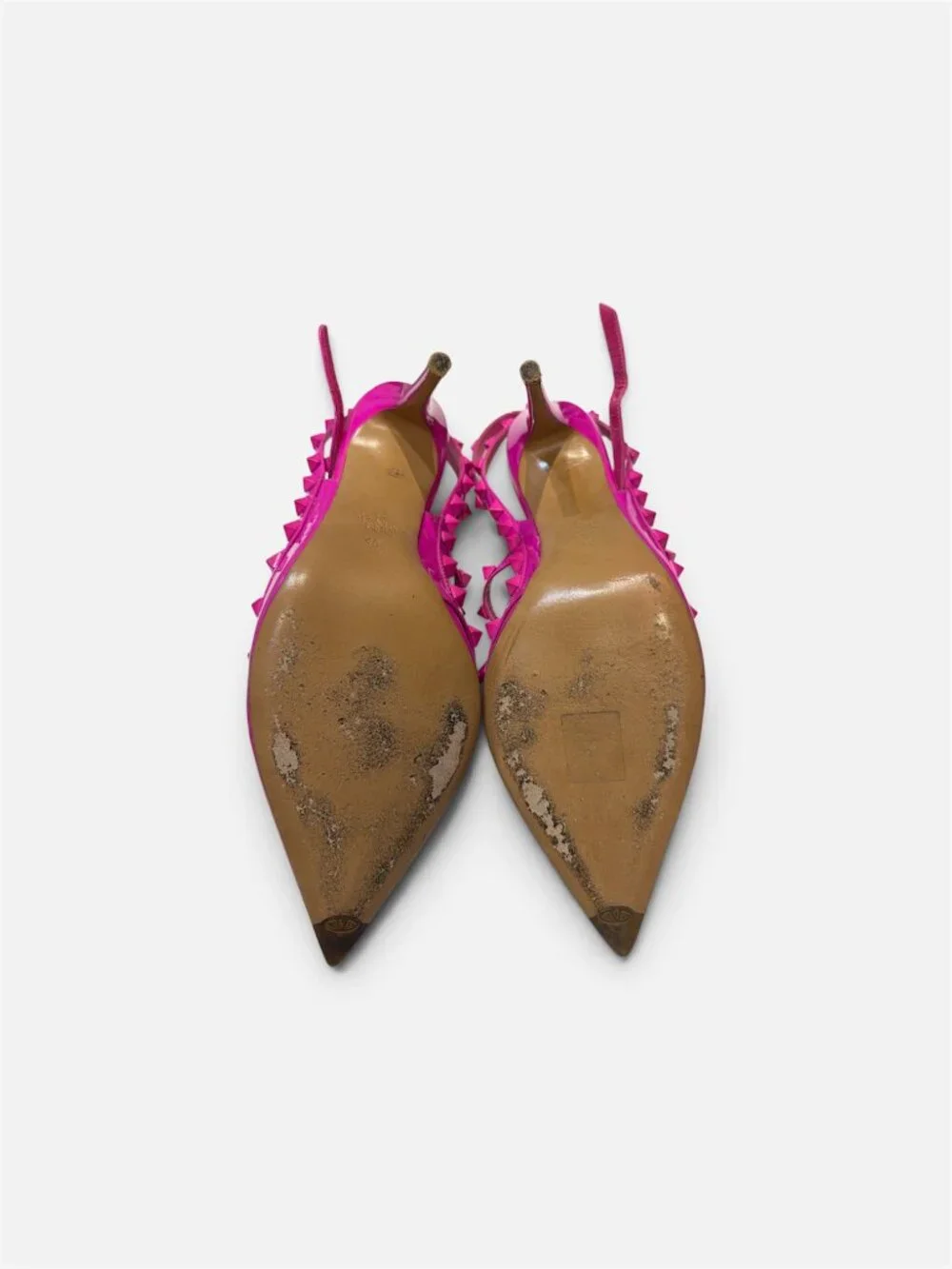 Women's Calfskin Leather Hot Pink Rockstud Caged Pump EU 40 Excellent condition